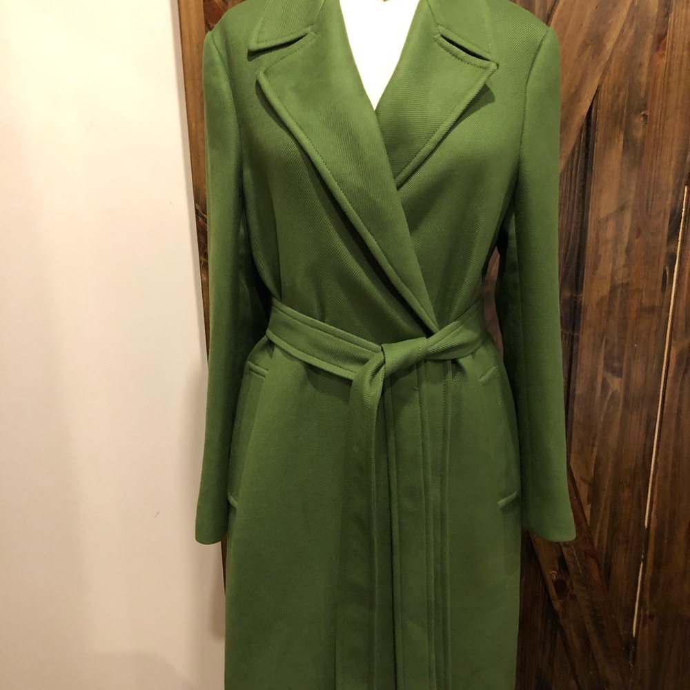 Forest green coat by Zara
